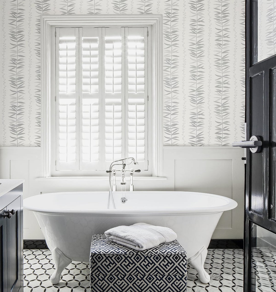 Summer Garland Smoke SL80508 by Seabrook Designs Designer Wallpaper