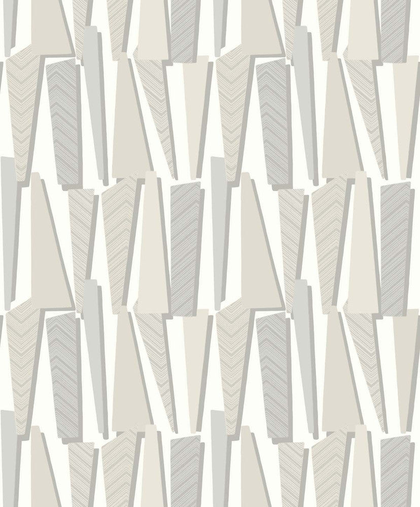 Geometric Shadows Linen SL80800 by Seabrook Designs Designer Wallpaper