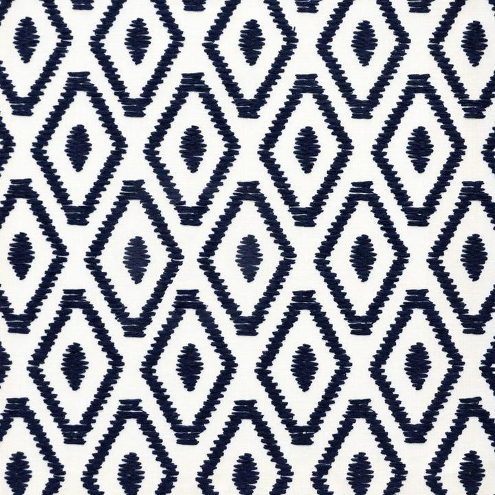Solitaire # 845 Naval by Maxwell Designer Fabric Color Theory-Vol.Vi Odyssey 82% POLYESTER/11% COTTON 7% LINEN INDIA V-6.5"H-3.4" 54"EMB51.5 - Swanky Fabrics -