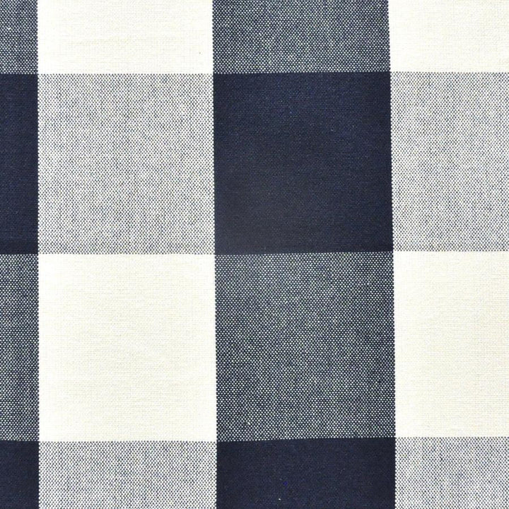 Square Up # 634 Navy by Maxwell Designer Fabric Stripes & Checks Ii 100% COTTON INDIA V-9"H-9" 55" - Swanky Fabrics -