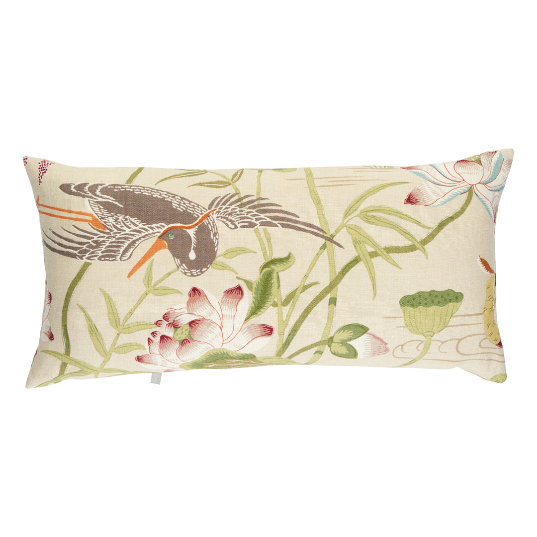 Lotus Garden Pillow Parchment SO17293618 by Schumacher Designer Pillow