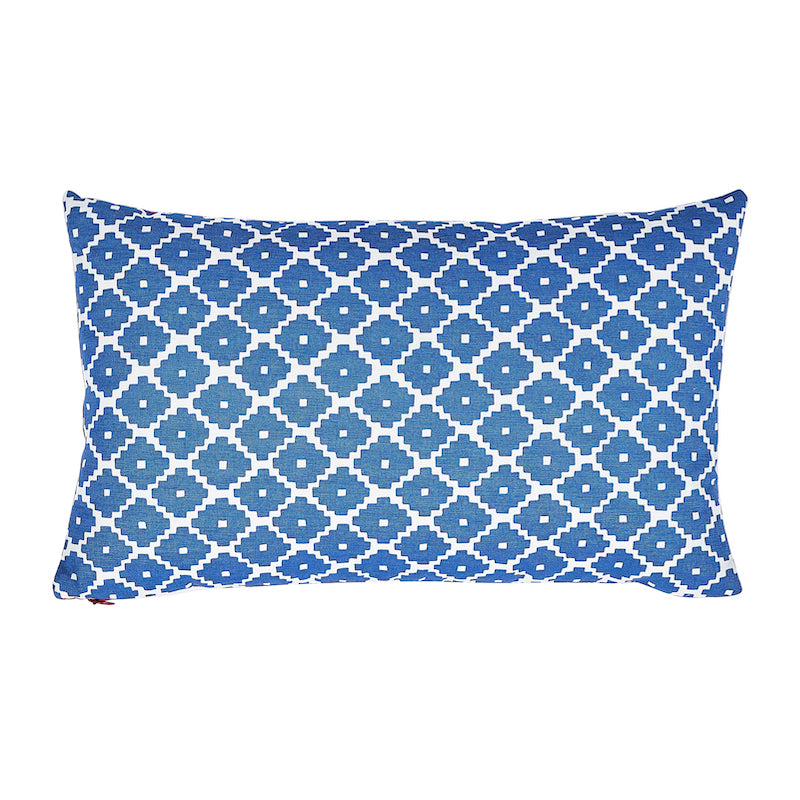 Ziggurat Pillow Blue & Red SO17448714 by Schumacher Designer Pillow