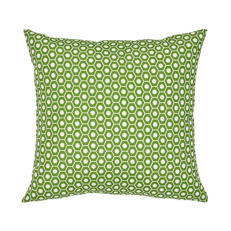 Queen B I/O Pillow Green SO17656003 by Schumacher Designer Pillow