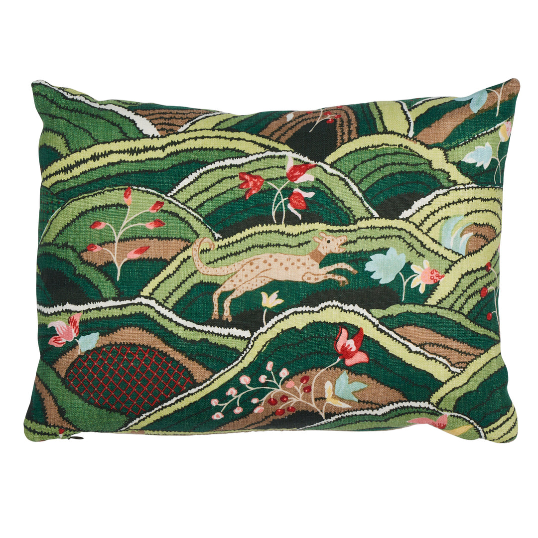 Rolling Hills Pillow Green SO17738112 by Schumacher Designer Pillow