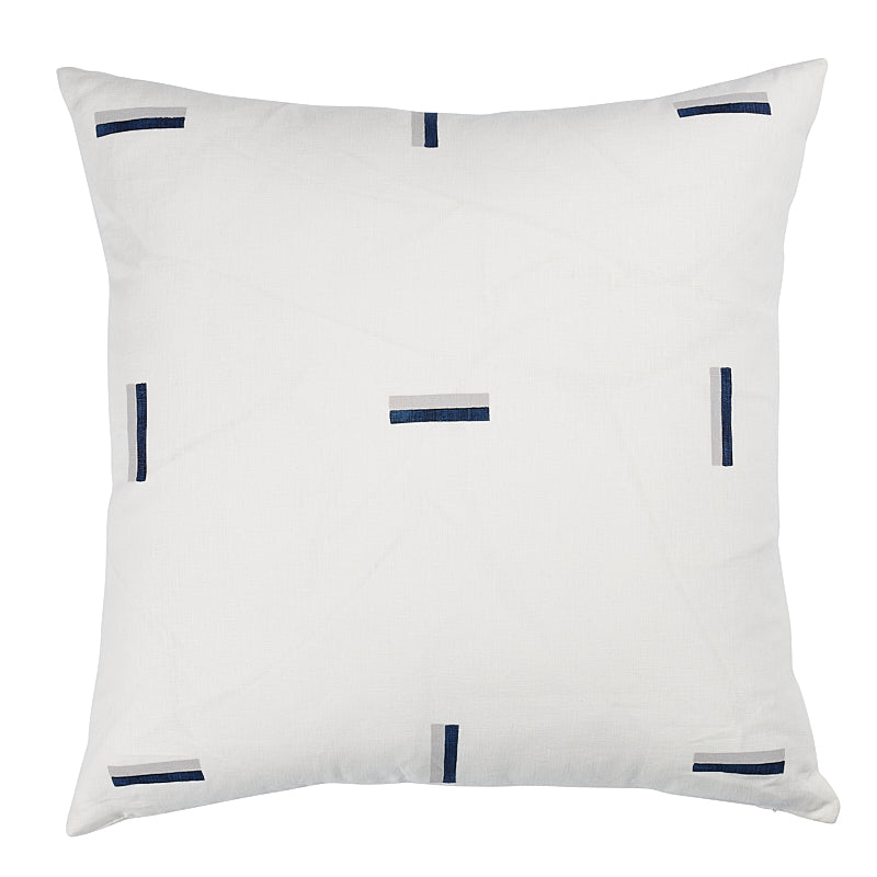 Icehouse Pillow Prussian & Grey SO17791006 by Schumacher Designer Pillow