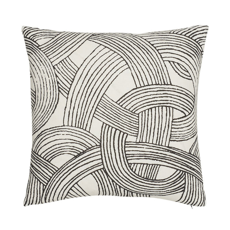 Freeform Pillow Black & White SO17871106 by Schumacher Designer Pillow