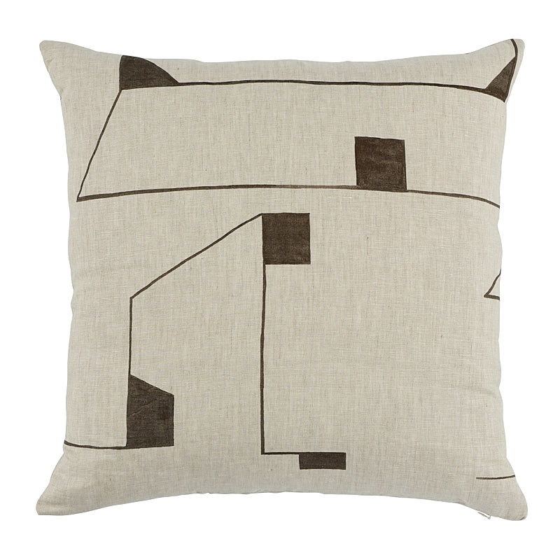 Circuit Pillow Carbon SO17969206 by Schumacher Designer Pillow