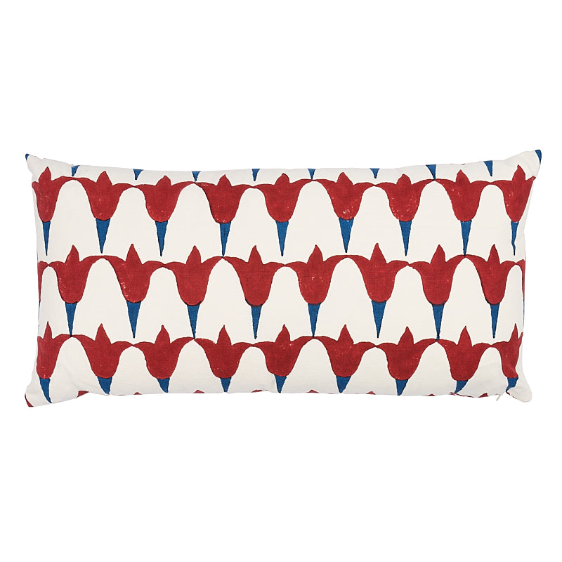 Tulip + Seed Pillow Iron & Indigo SO17982318 by Schumacher Designer Pillow