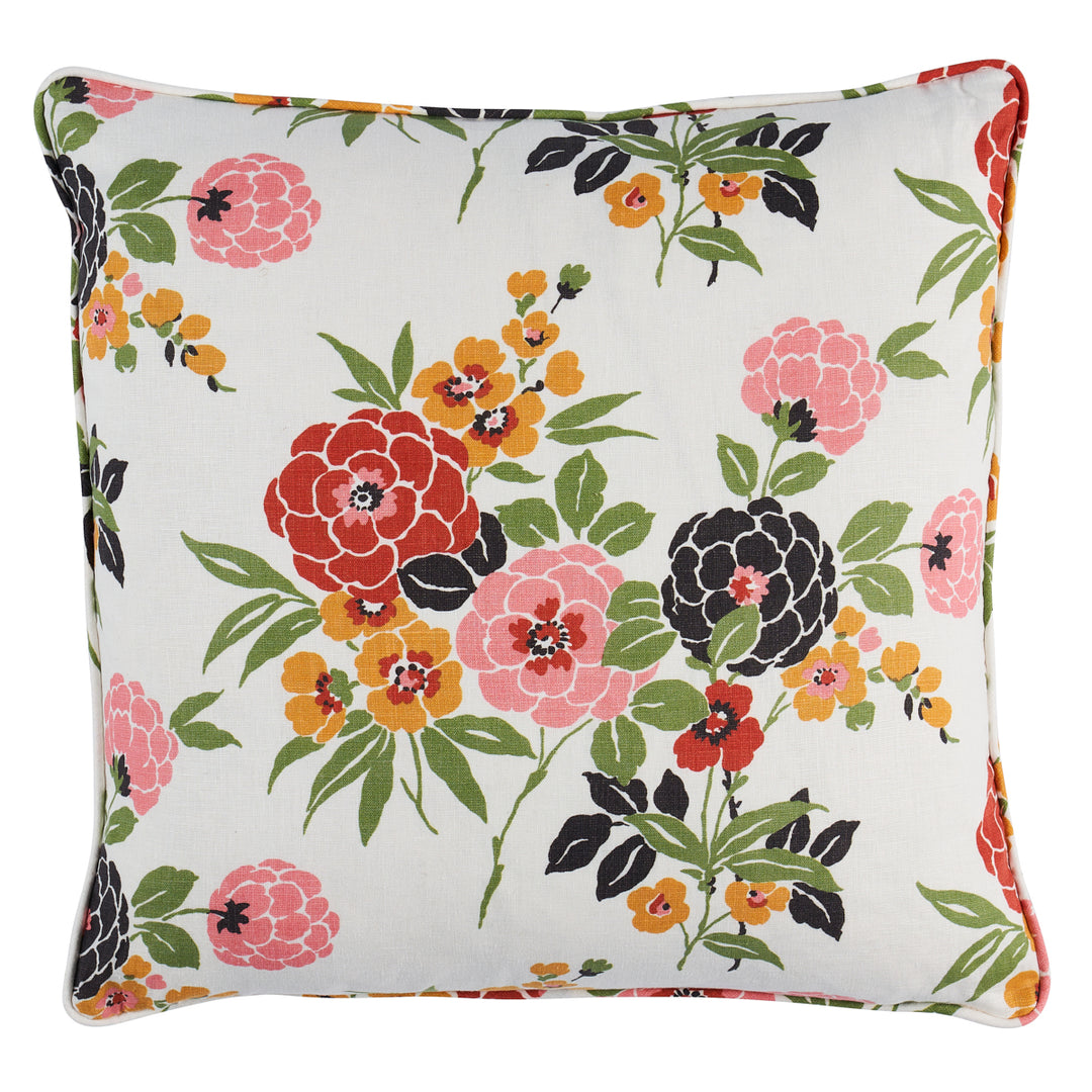 Valentina Floral Pillow Multicolor SO18002205 by Schumacher Designer Pillow