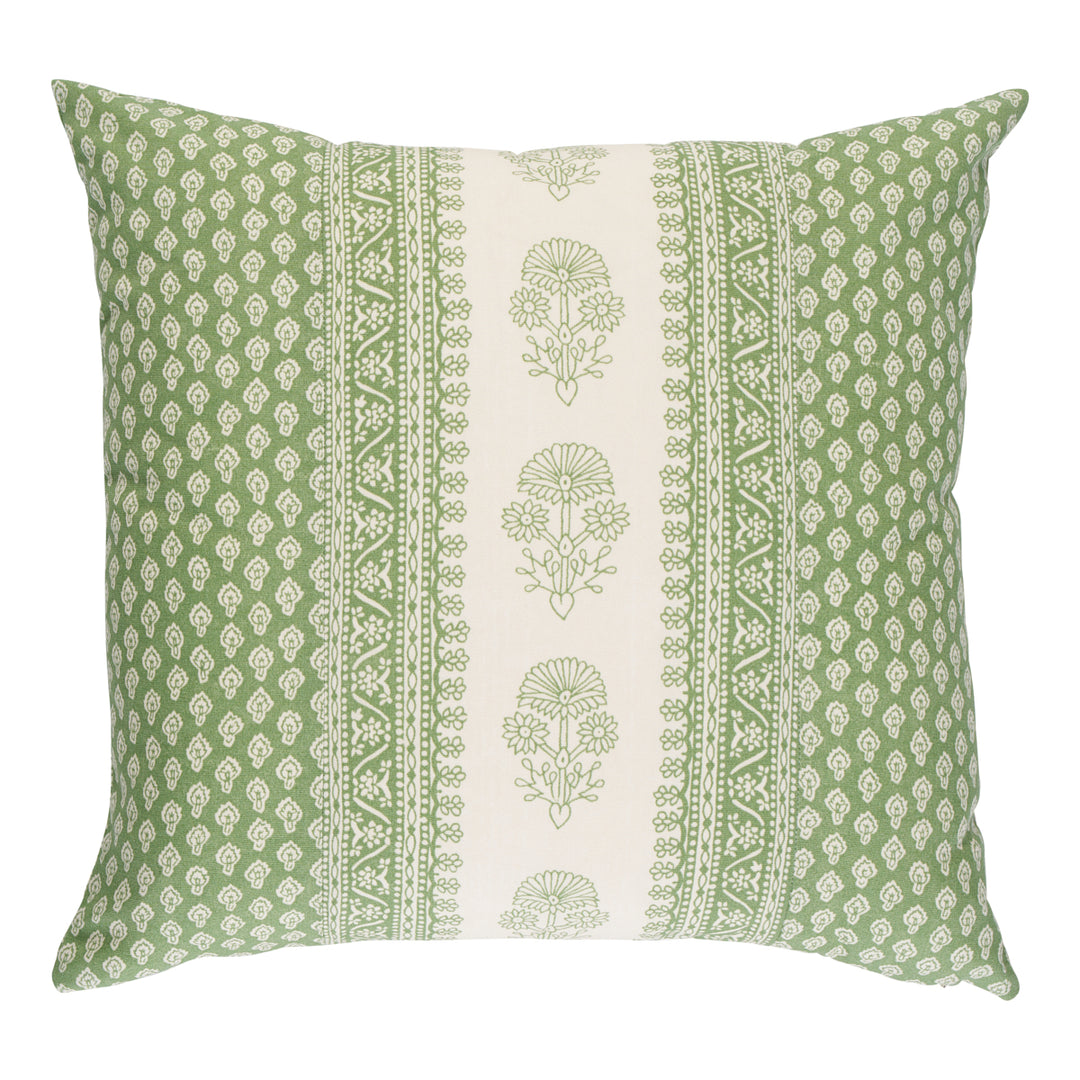 Hyacinth I/O Pillow Leaf Green SO18073105 by Schumacher Designer Pillow