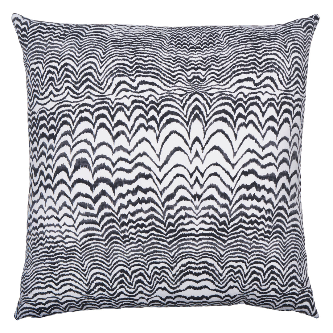 Ink Wave Print I/O Pillow Black SO18105206 by Schumacher Designer Pillow