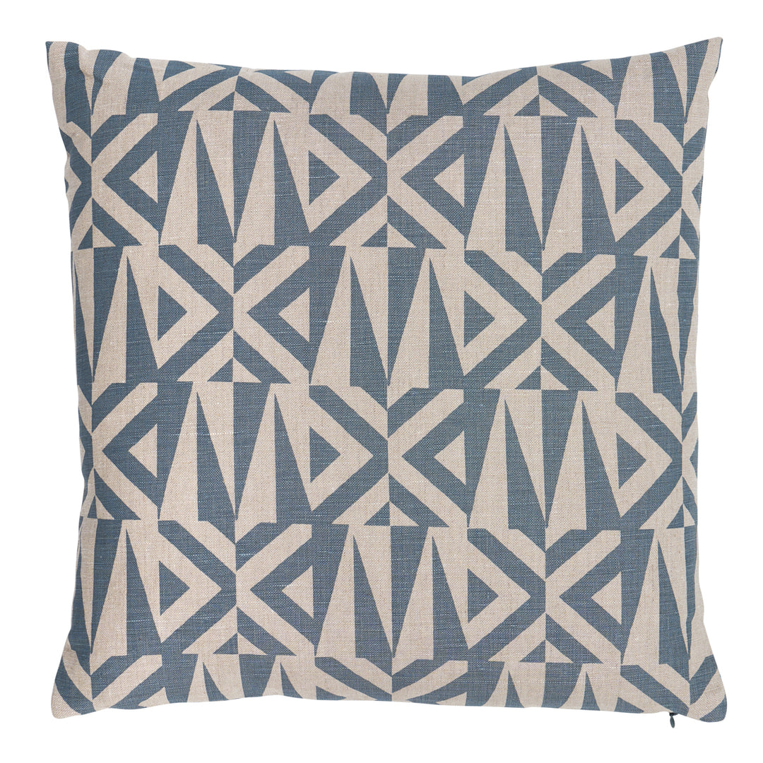 Amero Pillow Slate Blue SO18164105 by Schumacher Designer Pillow