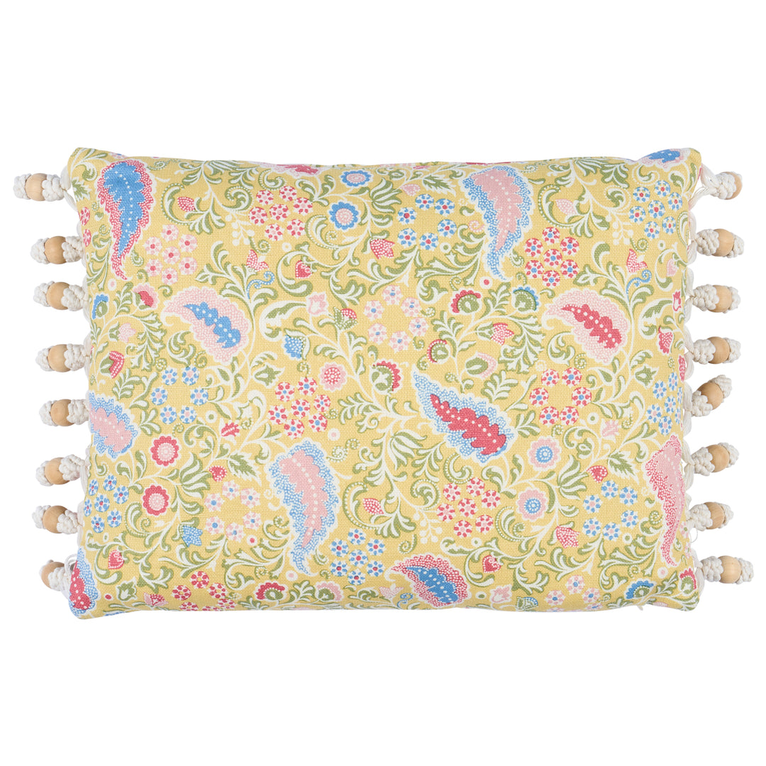 Peggy Paisley Pillow Lemonade SO18243112 by Schumacher Designer Pillow