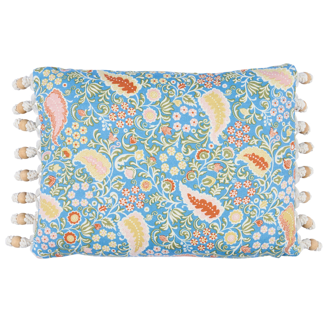 Peggy Paisley Pillow Azure SO18243212 by Schumacher Designer Pillow