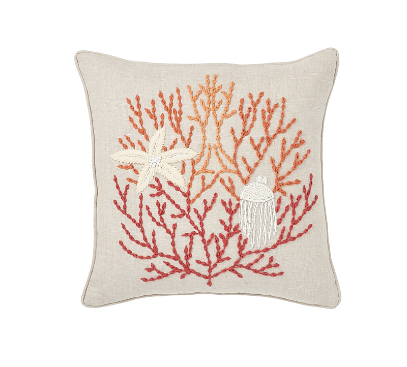 Starfish Pillow Coral SO550004 by Schumacher Designer Pillow