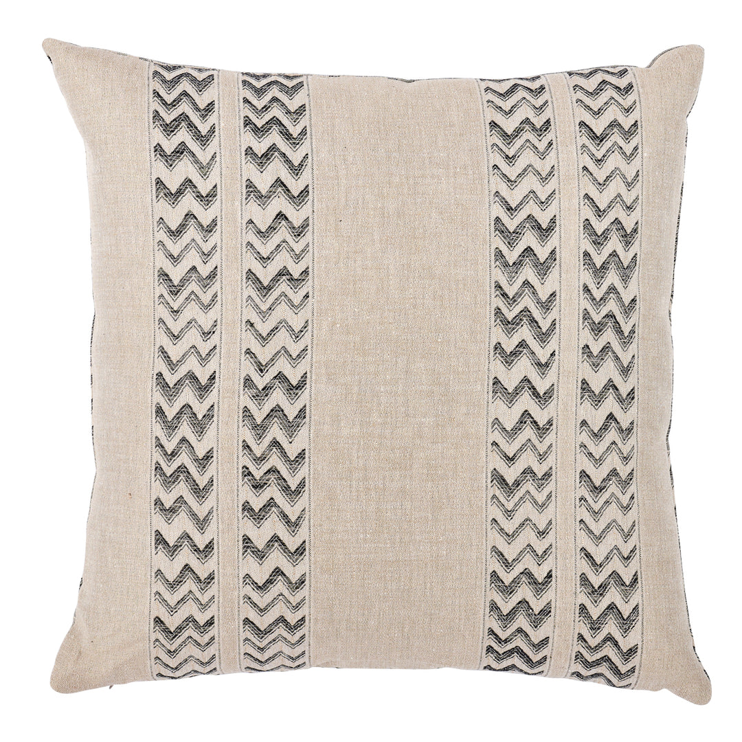 Kudu Stripe + Kudu Pillow Black SO6997005 by Schumacher Designer Pillow