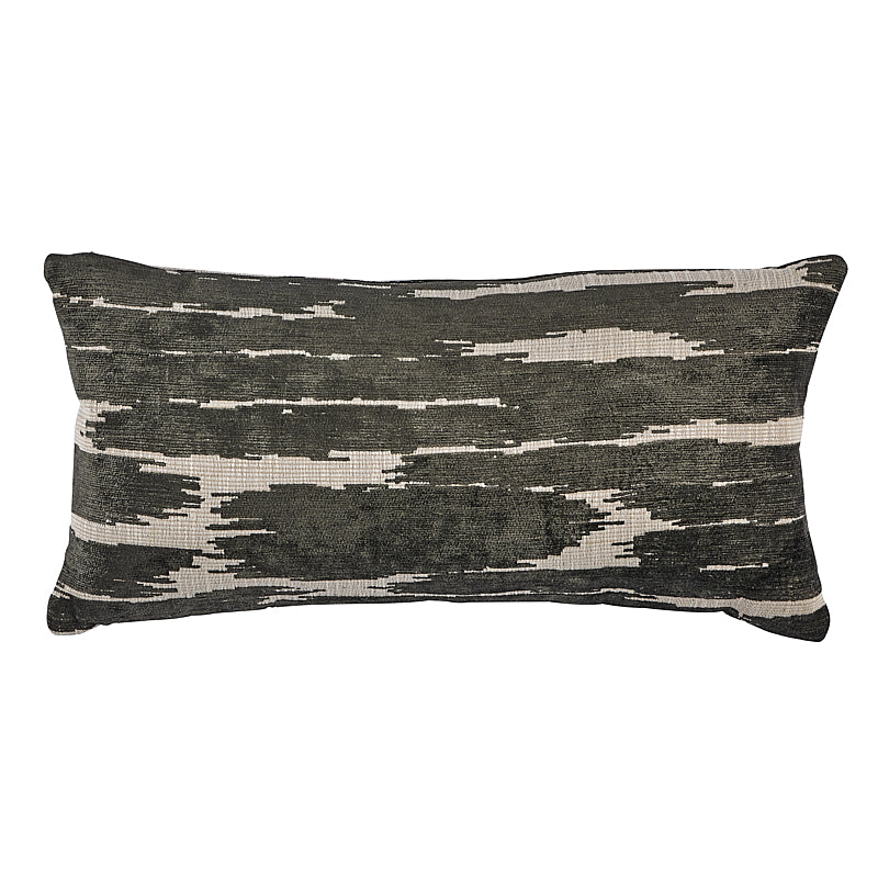 Gibson Pillow Charcoal SO7255230 by Schumacher Designer Pillow