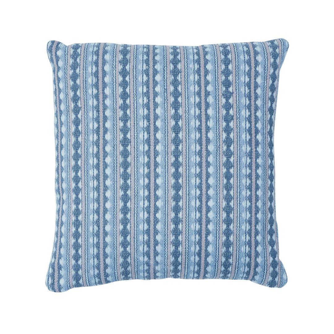 Tarnby Stripe Pillow Sky SO7908006 by Schumacher Designer Pillow