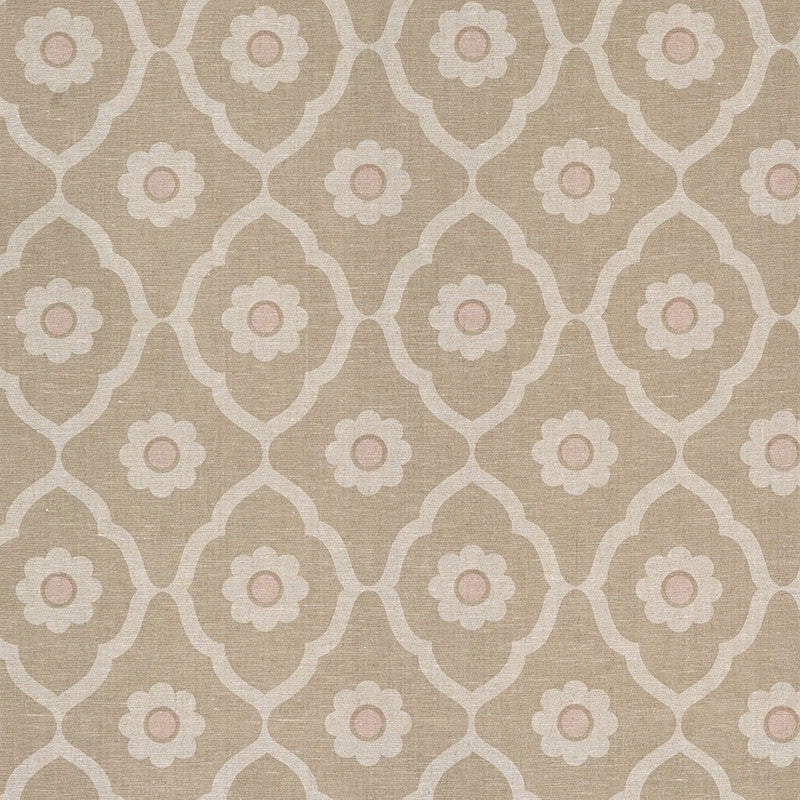 Soundess Brown SOUN002 by Schumacher Designer Fabric VEERE GRENNEY I LINEN 100% UNITED KINGDOM MARTINDALE 18,000 </p><p>Repeat: Horizontal: 5 3/4" (15CM) and Vertical: 7 3/4" (20CM) 52.5 - Swanky Fabrics -