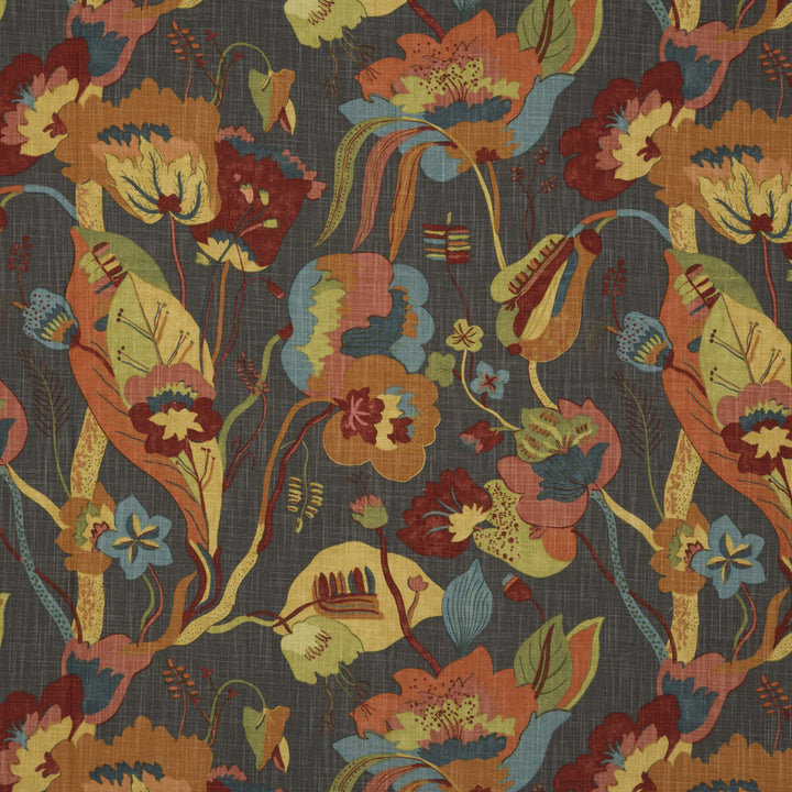 California Spice/Charcoal by G P & J Baker Designer Fabric SPECIALS BOOK VISCOSE - 85%;LINEN - 15% United Kingdom MEDIUM Horizontal: 26.989 and Vertical: 28.762 53.978 - Swanky Fabrics -