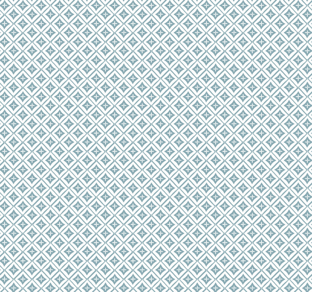 Blue Polaris Wallpaper by York Wallcoverings Designer Small Prints Resource Library Covers about 60.8 square feet 27-in by 27-ft long roll Unpasted 25.25 - Swanky Fabrics -