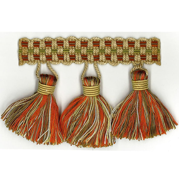 Sponsor 12 Tangerine by Stout Designer Trim ART OF DESIGN TRIM-2 TASSEL FRINGE 100%SVI CHINA Horizontal: 0 and Vertical: 0 3 in - Swanky Fabrics -