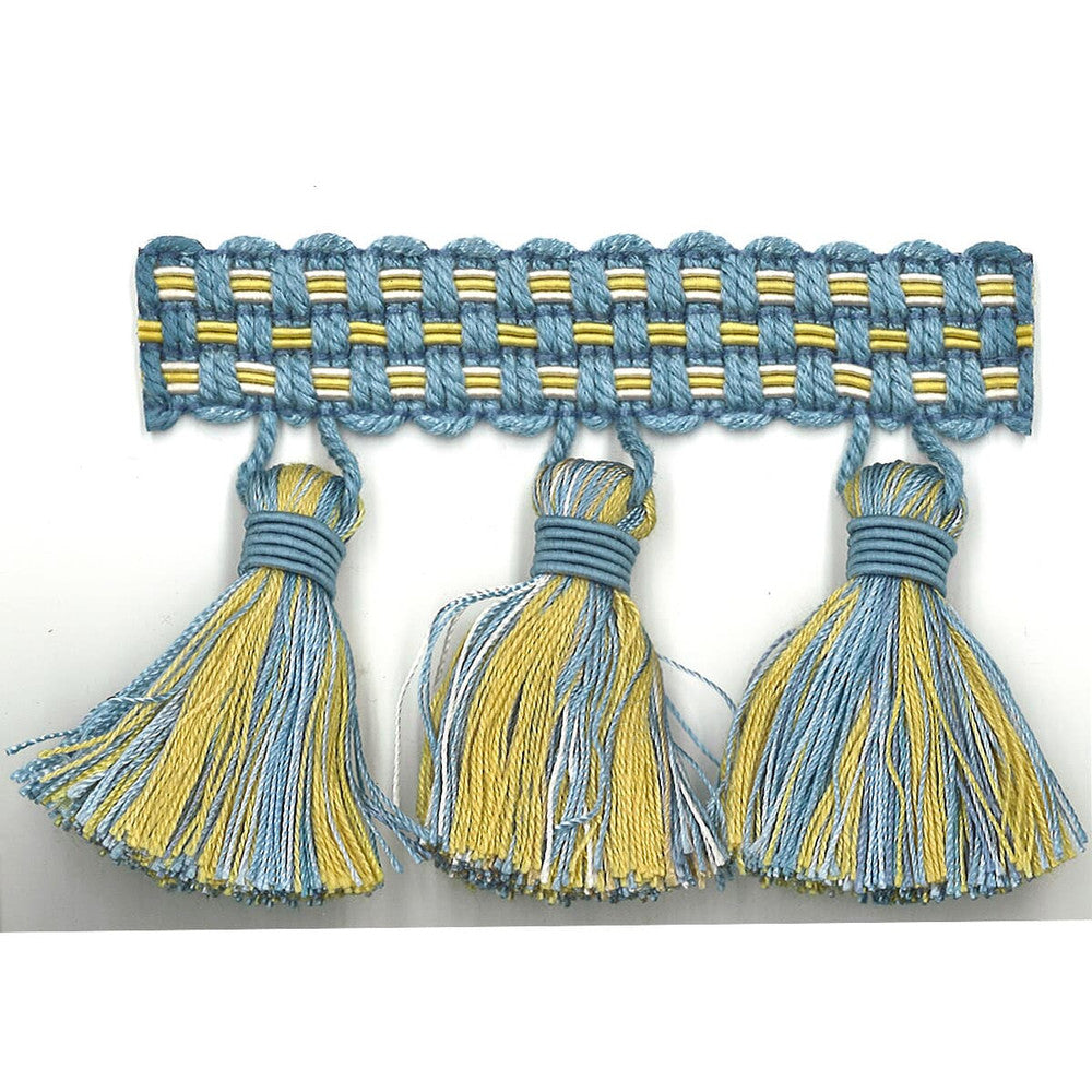 Sponsor 13 Cornflower by Stout Designer Trim ART OF DESIGN TRIM-2 TASSEL FRINGE 100%SVI CHINA Horizontal: 0.000 and Vertical: 0.000 3 in - Swanky Fabrics -