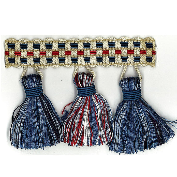 Sponsor 19 Americana by Stout Designer Trim ART OF DESIGN TRIM-2 TASSEL FRINGE 100%SVI CHINA Horizontal: 0 and Vertical: 0 3 in - Swanky Fabrics -