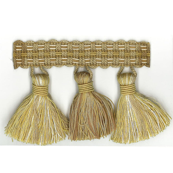 Sponsor 30 Honey by Stout Designer Trim ART OF DESIGN TRIM-2 TASSEL FRINGE 100%SVI CHINA </p><p>Repeat: 0 3 in - Swanky Fabrics -
