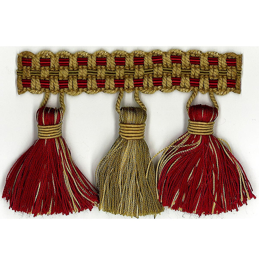 Sponsor 40 Cardinal by Stout Designer Trim ART OF DESIGN TRIM-2 TASSEL FRINGE 100%SVI CHINA Horizontal: 0 and Vertical: 0 3 in - Swanky Fabrics -