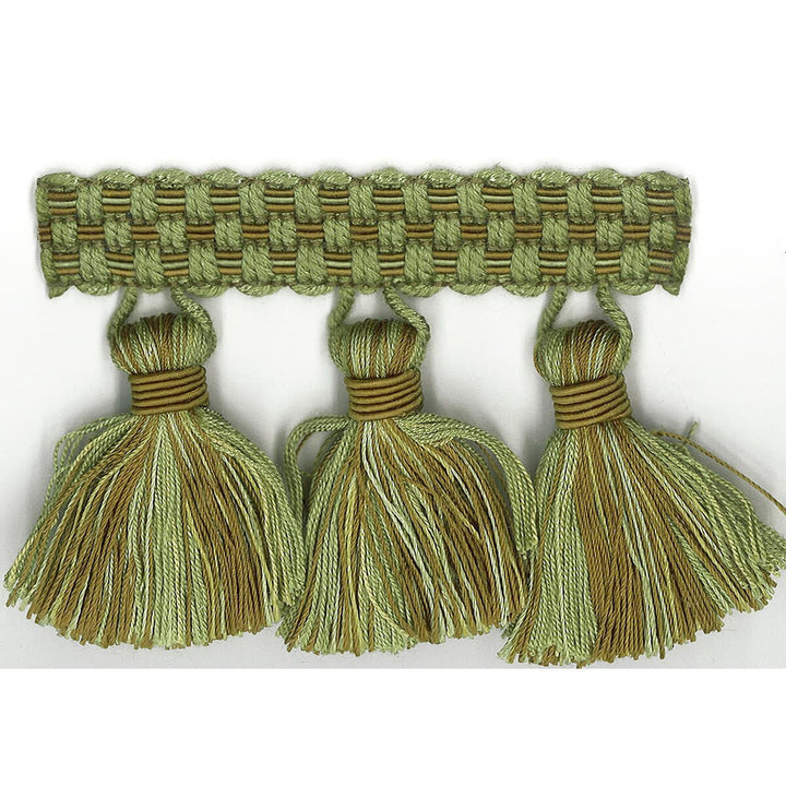 Sponsor 5 Leaf by Stout Designer Trim Art Of Design Trim-2 Tassel Fringe 100% Spun Viscose CHINA Horizontal: 0 and Vertical: 0 3 in - Swanky Fabrics -