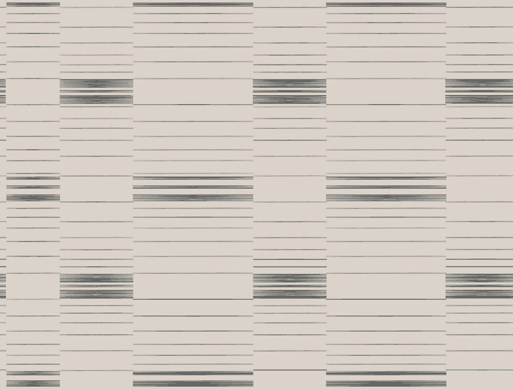 Black & Beige Dashing Stripe Wallpaper by York Wallcoverings Designer Stripes Resource Library Covers about 60.8 square feet 27-in by 27-ft long roll Prepasted 20.5 - Swanky Fabrics -