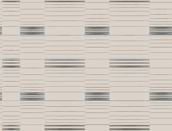Black & Beige Dashing Stripe Wallpaper by York Wallcoverings Designer Stripes Resource Library Covers about 60.8 square feet 27-in by 27-ft long roll Prepasted 20.5 - Swanky Fabrics -