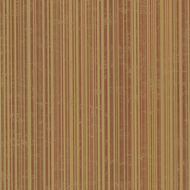 Wells Burnt Sienna Candy Stripe Wallpaper by Chesapeake Designer Stripes By Chesapeake Covers about 56.4 square feet 20.5-in by 33-ft long roll Prepasted 20.5 - Swanky Fabrics -