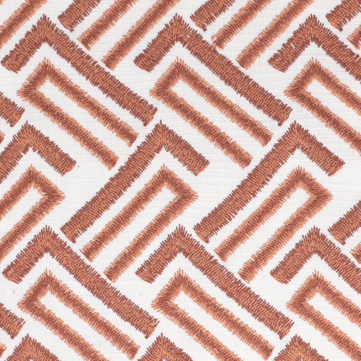 Stuckert 1 Terracotta by Stout Designer Fabric RAINBOW LIBRARY CAMELLIA/CLAY 65%COT 35%POL %PEMB INDIA Horizontal: 3.000 and Vertical: 4.500 54 in - Swanky Fabrics -