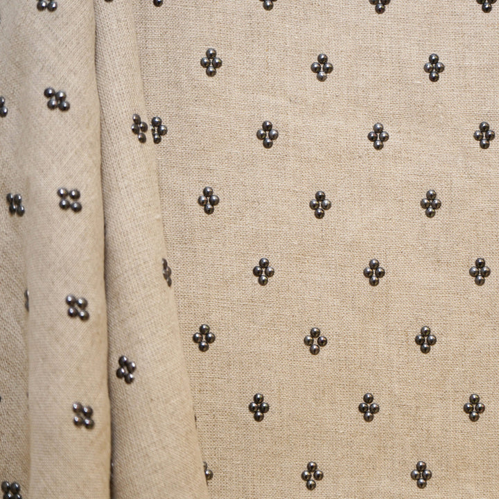 Studly 33Sj101 by JF Designer Fabric JF Studio 72% Linen, 28% Metallic India Horizontal: 1.75 and Vertical: 2 54 - Swanky Fabrics -