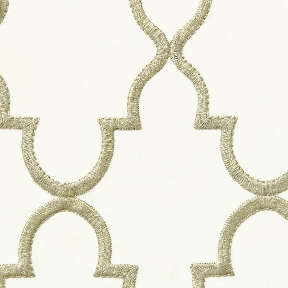 Sudbury 1 Natural by Stout Designer Fabric Rainbow Library Pearl/Parchment 100% Cotton Viscose Embroidery INDIA WYZENBEEK 50 000 DOUBLE RUB WEAR TEST (HEAVY DUTY) Horizontal: 5.25 and Vertical: 7.5 51 in - Swanky Fabrics -