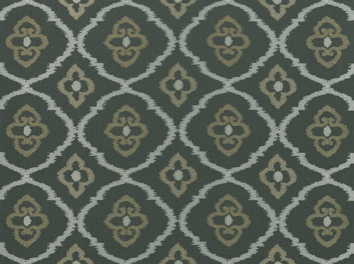 Sumatra Gunmetal 945 by Covington Designer Fabric 75% VISCOSE/25% LINEN India 22000 Horizontal: 10.5 and Vertical: 9.5 55 - Swanky Fabrics -