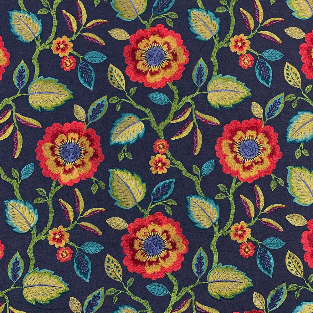 Swazey Festival by Magnolia Designer Fabric - 76 Poly, 24 Cot (Emb 100 Vis) India 15000 Horizontal: 17 and Vertical: 18.25 51 - Swanky Fabrics -