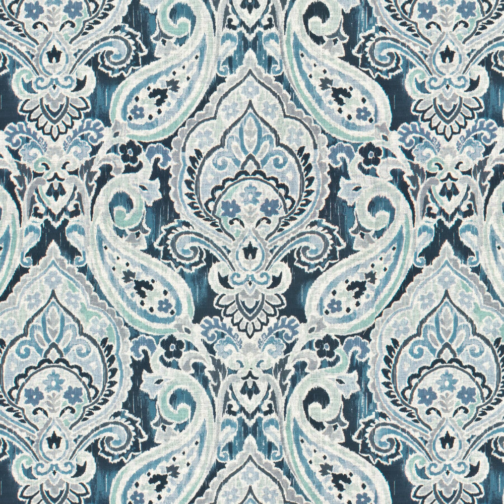 Sweptaway 2 Wedgewood by Stout Designer Fabric RAINBOW LIBRARY LAKE/INDIGO 100%POL CHINA CATB 117-2013 WYZENBEEK 30 000 DOUBLE RUB WEAR TEST (HEAVY DUTY) Horizontal: 26.5 and Vertical: 26 57 in - Swanky Fabrics -