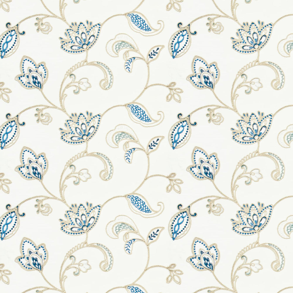 Swift 4 Denim by Stout Designer Fabric Color My Window Chambray/Royal 52% Cotton 48% Polyester Polyester Embroidery INDIA FLAME RETARDANT-U.F.A.C. CLASS 1 (OR A) FLAME RETARDANT-N.F.P.A. 260A CLASS 1 CATB 117-2013 WYZENBEEK 15 000 DOUBLE RUB WEAR TEST (HEAVY DUTY) Horizontal: 17 and Vertical: 9 51 in - Swanky Fabrics -