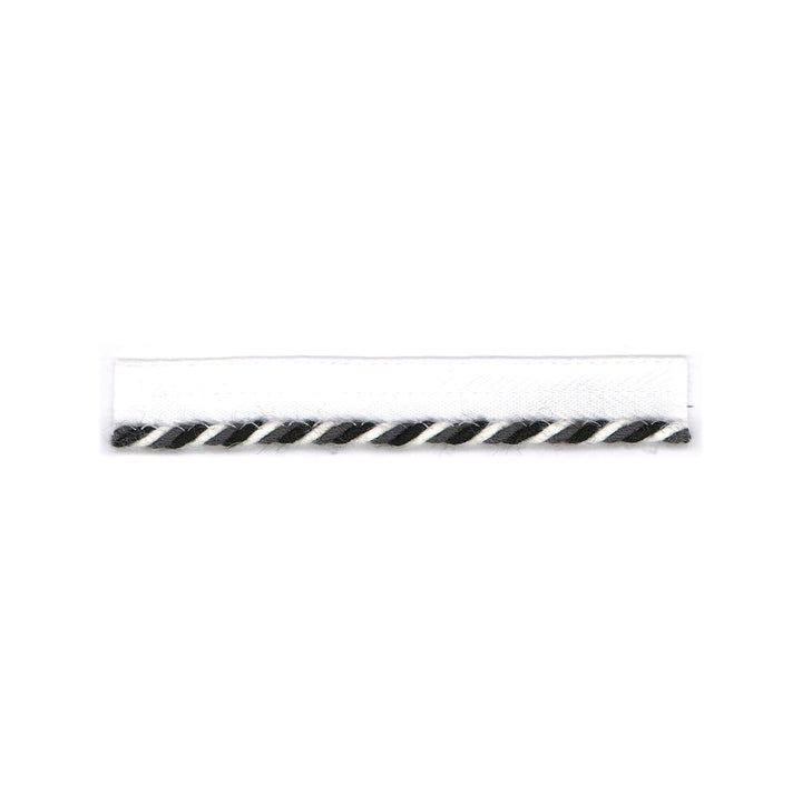 Swirl Lip Cord 1 Domino by Stout Trim Stout Trim Swirl Lip Cord 1 DominoTrim BEACH GROVE TRIM 100%SDA CHINA </p><p>Repeat: H: 0.500, V: 0.000 0.13 in - Fabric Carolina -