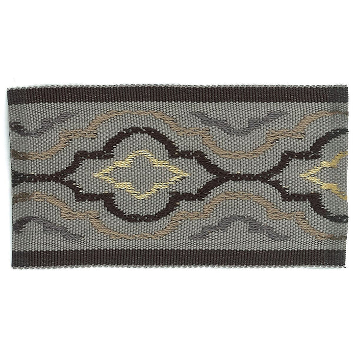 Synergy 1 Flint by Stout Trim Stout Trim Synergy 1 FlintTrim ACCENTS TAPES & BORDERS 83%SVI 17%POL CHINA </p><p>Repeat: H: 2.500, V: 0.000 2 in - Fabric Carolina -