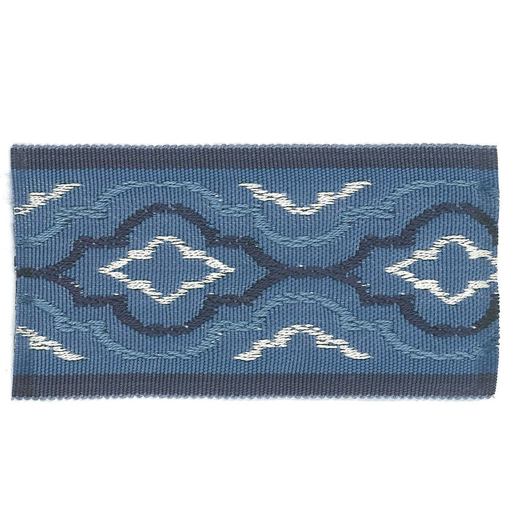 Synergy 5 Chambray by Stout Designer Trim ACCENTS TAPES & BORDERS 83%SVI 17%POL CHINA Horizontal: 2.500 and Vertical: 0.000 2 in - Swanky Fabrics -