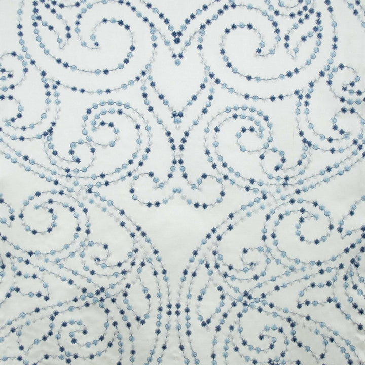 Serenity B Blue by Europatex Designer Fabric Serenity 52% Polyester / 48% Cotton with EMB V: 16.82" H: 19.2" 55.00 inches - Swanky Fabrics -