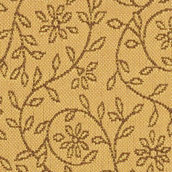 Silhouette Mustard by Crypton Designer Fabric See sample 66% Cotton34% Polyester  50000 Horizontal: 3.5" and Vertical: 6.75" 54"  - Swanky Fabrics -