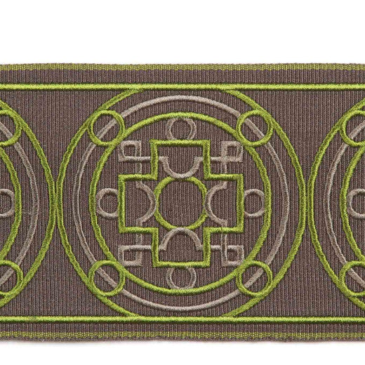 Sion - Avocado by Europatex Designer Fabric Tapes Galore 100% Polyester China See Sample Horizontal: N/A and Vertical: N/A 3.55 inches  - Swanky Fabrics -