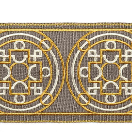 Sion - Dusk by Europatex Designer Fabric Tapes Galore 100% Polyester China See Sample Horizontal: N/A and Vertical: N/A 3.55 inches  - Swanky Fabrics -