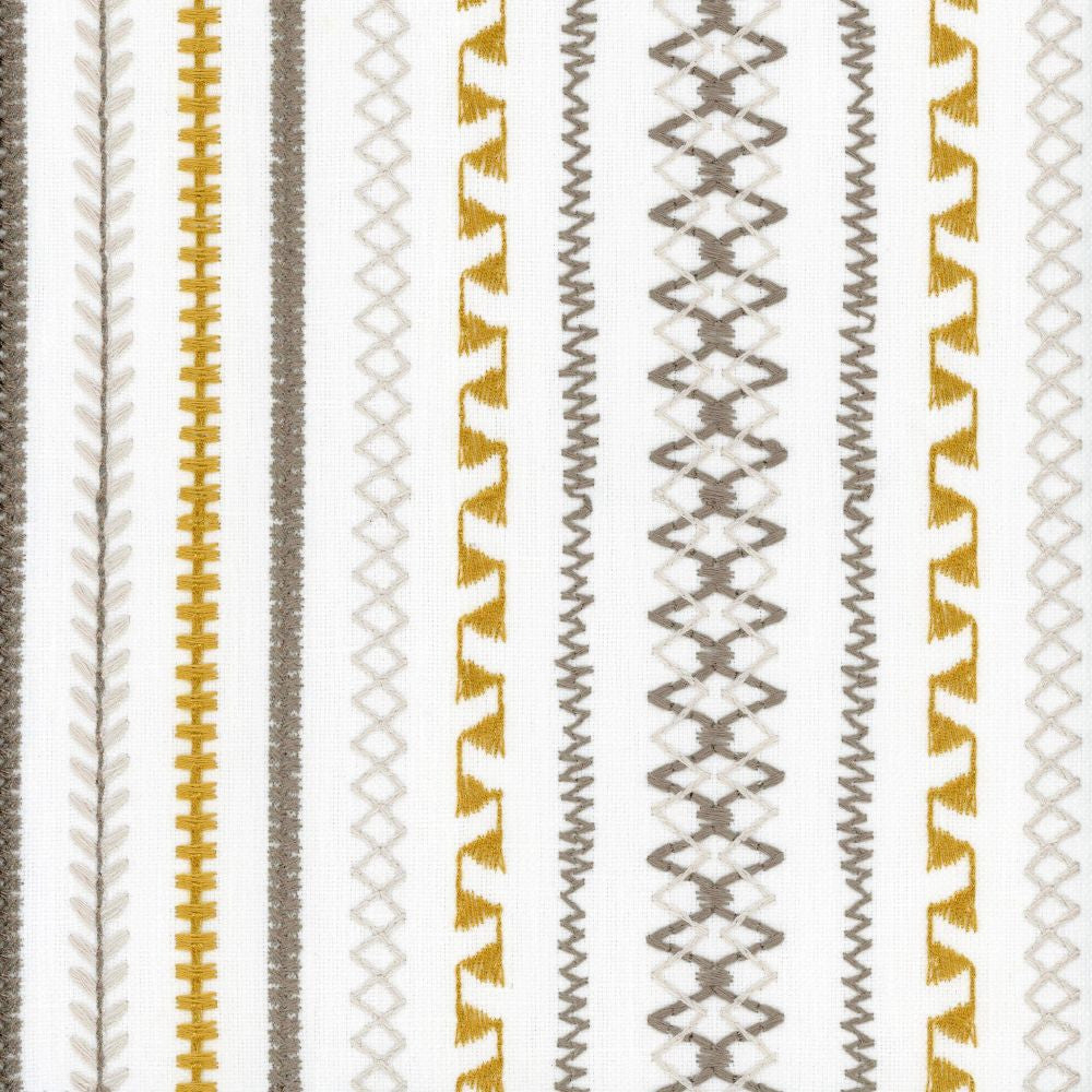 Stella Stripe Marigold by Heritage Designer Fabric - USA or Imported Horizontal: and Vertical: - Swanky Fabrics -