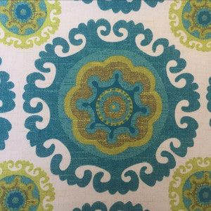 Sundial Green Flower by Europatex Designer Fabric
